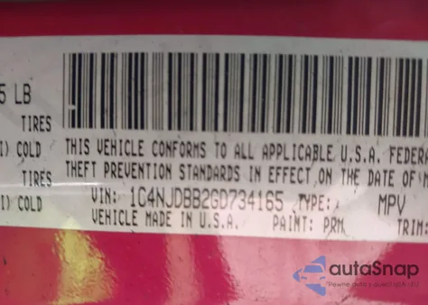 2016 Jeep Compass Sport Se из США, поврежденный, VIN 1C4NJDBB2GD734165